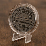 Aviator Challenge Coin with Capsule and Easel (back side pictured)