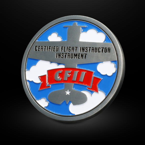 Certified Flight Instrument Instructor CFII Aviation Challenge Coin