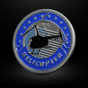 Helicopter Pilot Aviation Challenge Coin