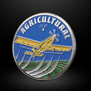 Agricultural Pilot Aviation Challenge Coin