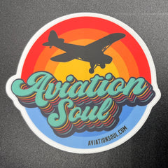 Aviation Soul Vintage Sticker