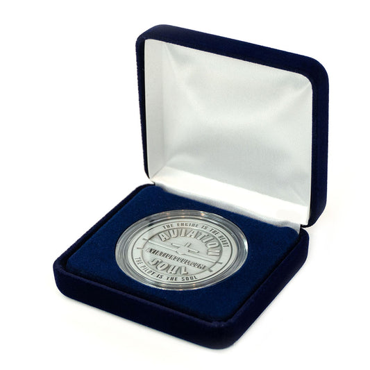 Coin Display Box - Black Leather