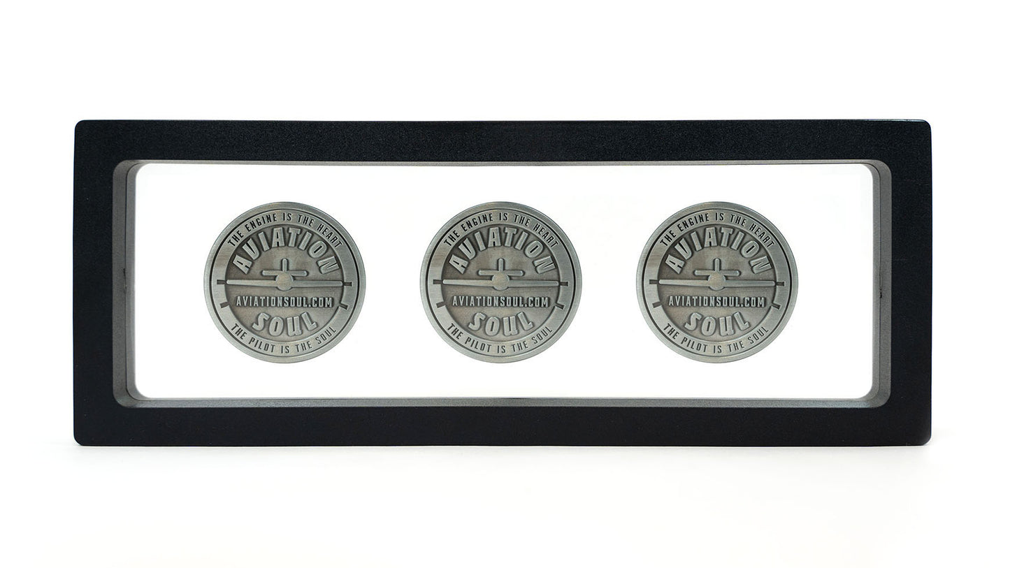Magic Floating Frame Coin Display - 3 Coins